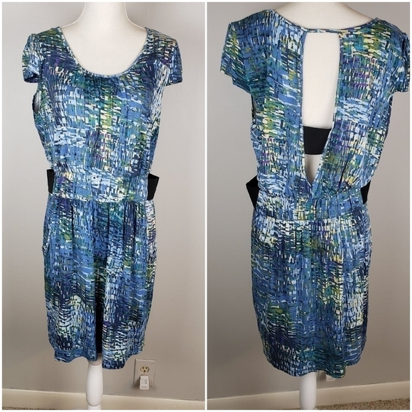 Mark. Batik Print Open Back Dress See Measurements - Picture 1 of 15